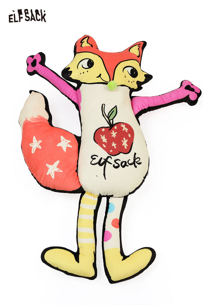 ELFSACK Soft Fox-Shaped Colorful Plush Cushion