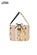 ELFSACK Soft Handblock Printed Ethnic Motifs Woven Bohemian Tote