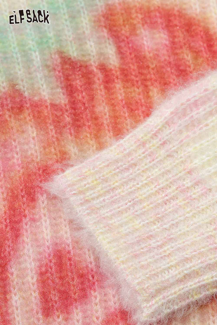 ELFSACK Soft Knit Sweater with Oversized Strawberry Graphic Design