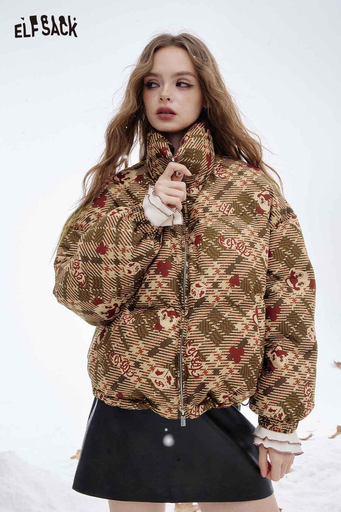 ELFSACK Soft Reversible Short Down Jacket