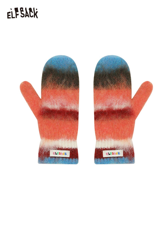 ELFSACK Soft Y2K Stripe Neck Warmer Accessory