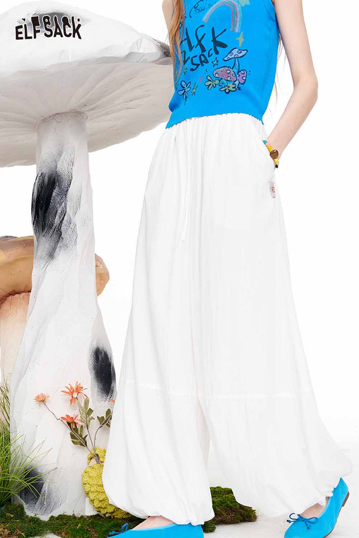 ELFSACK Soild Loose Balloon Pants