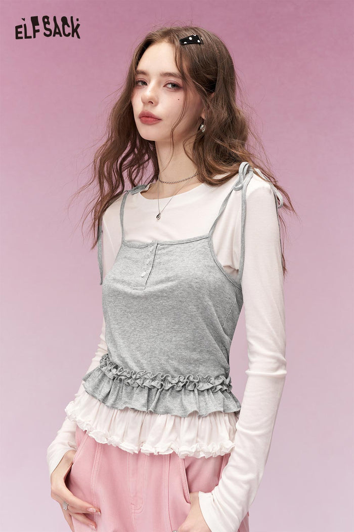 ELFSACK Two Layer Long Sleeve Tshirt