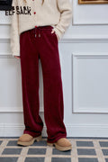 ELFSACK Versatile wide leg casual pants, straight leg loose pants