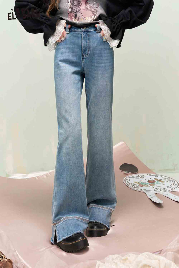 ELFSACK Vintage High Waist Flared Jeans