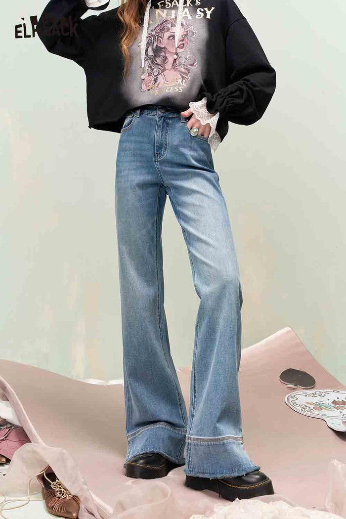 ELFSACK Vintage High Waist Flared Jeans