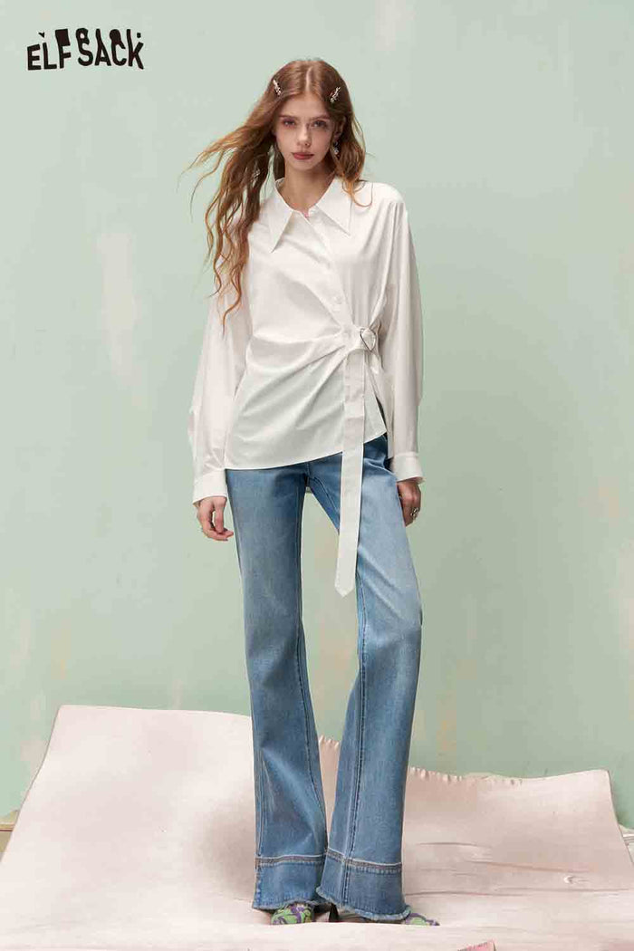 ELFSACK Vintage High Waist Flared Jeans