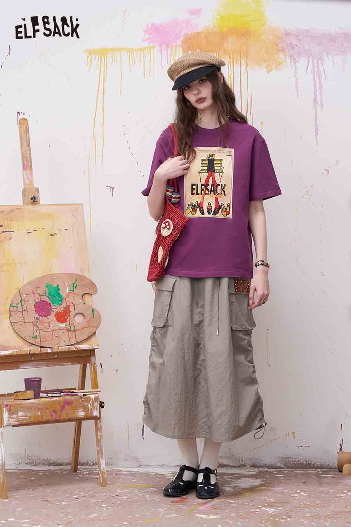 ELFSACK Vintage Poster Print Graphic Tee