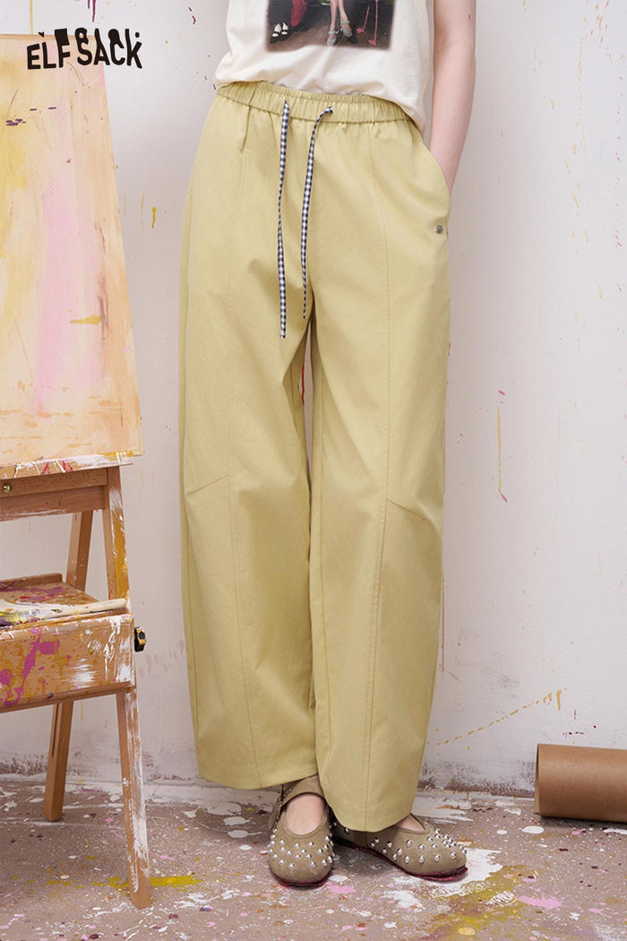ELFSACK Wide Leg Pants with Drawstring