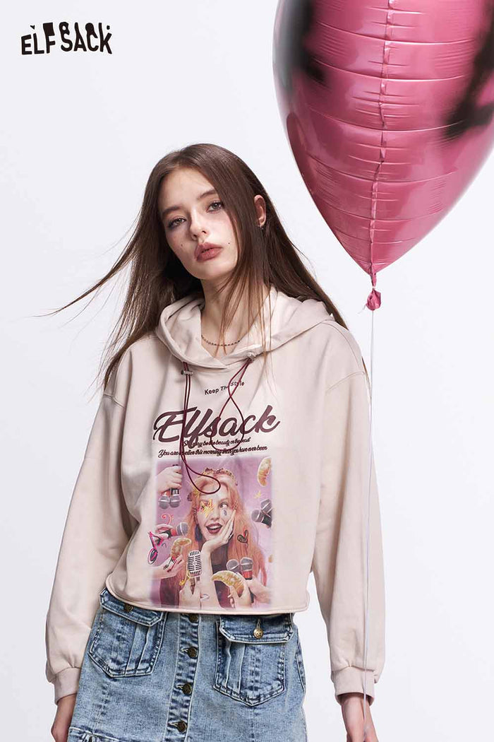 ELFSACK Y2K Denim Mini Skirt with Cargo Pockets